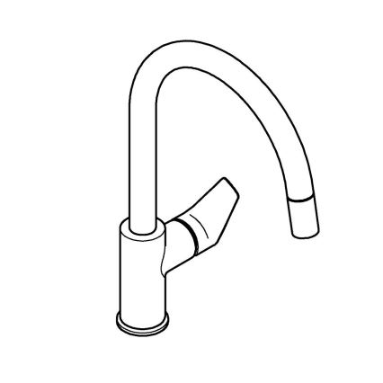 GROHE 30550000 - Spültischarmatur START EDGE, 357 mm, glänzender Chrom