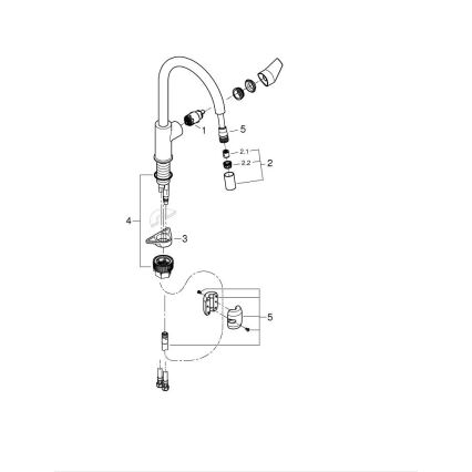 GROHE 30551000 - Küchenarmatur START EDGE 357 mm Hochglanzchrom