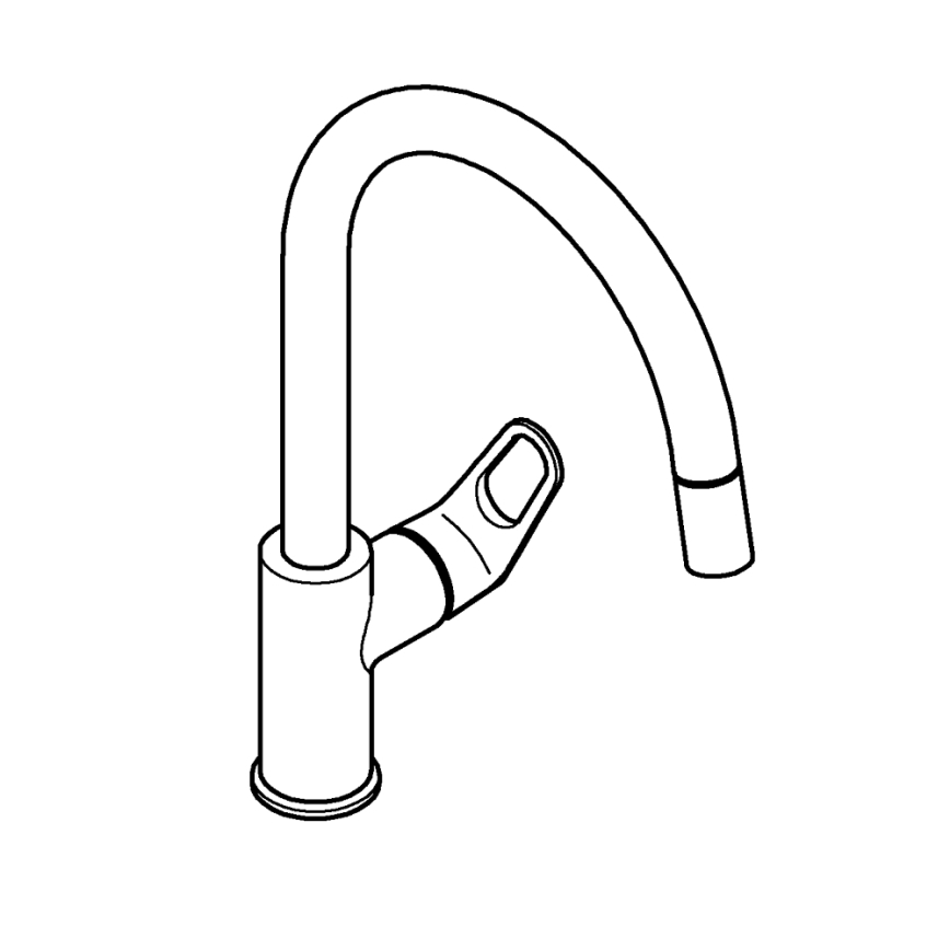 GROHE 30569000 - Küchenarmatur START FLOW 357 mm, glänzender Chrom