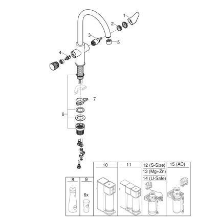 GROHE 30592000 - Spültischarmatur BLUE PURE StartCurve 411 mm glänzender Chrom