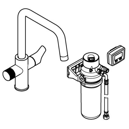 GROHE 30596000 - BLUE PURE Küchenarmatur mit integrierter Filterfunktion, glänzender Chrom