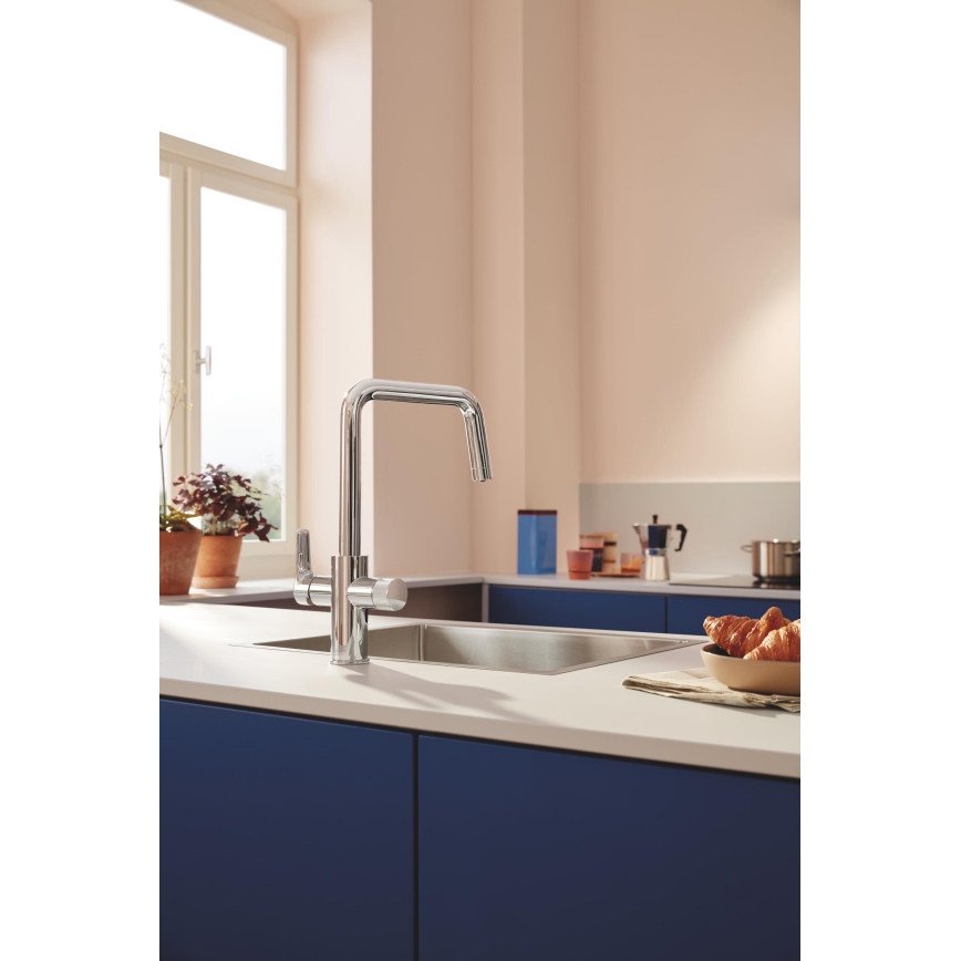 GROHE 30596000 - BLUE PURE Küchenarmatur mit integrierter Filterfunktion, glänzender Chrom