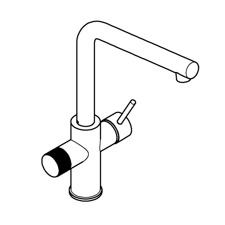 GROHE 30600000 - Spültischarmatur BLUE PURE L-Auslauf, glänzender Chrom