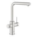 GROHE 30601DC0 - Spültischarmatur BLUE PURE mit ausziehbarem Brausekopf, Edelstahl