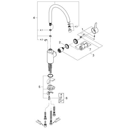 GROHE 31180000 - Küchenarmatur EUROSMART COSMOPOLITAN glänzender Chrom