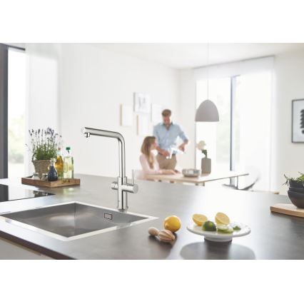 GROHE 31454001 - Küchenarmatur BLUE HOME L-Auslauf glänzender Chrom