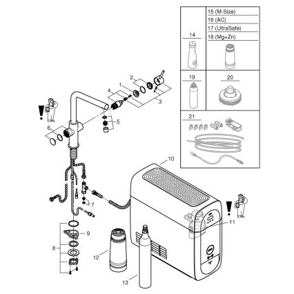 GROHE 31454001 - Spültischarmatur BLUE HOME, L-Auslauf, glänzender Chrom