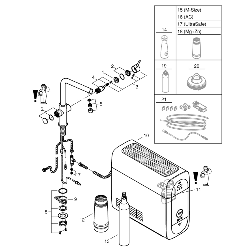 GROHE 31454001 - Spültischarmatur BLUE HOME, L-Auslauf, glänzender Chrom