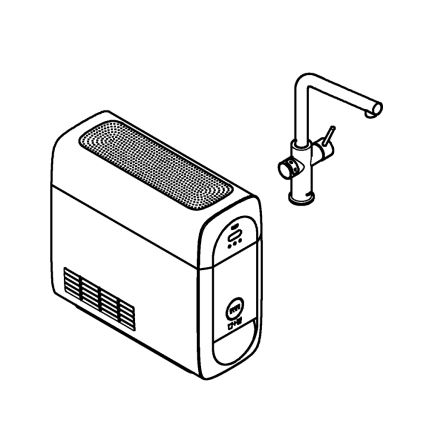 GROHE 31454001 - Spültischarmatur BLUE HOME, L-Auslauf, glänzender Chrom