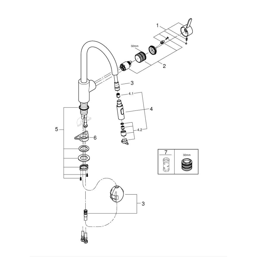 GROHE 31481001 - Spültischarmatur EUROSMART COSMOPOLITAN, glänzender Chrom