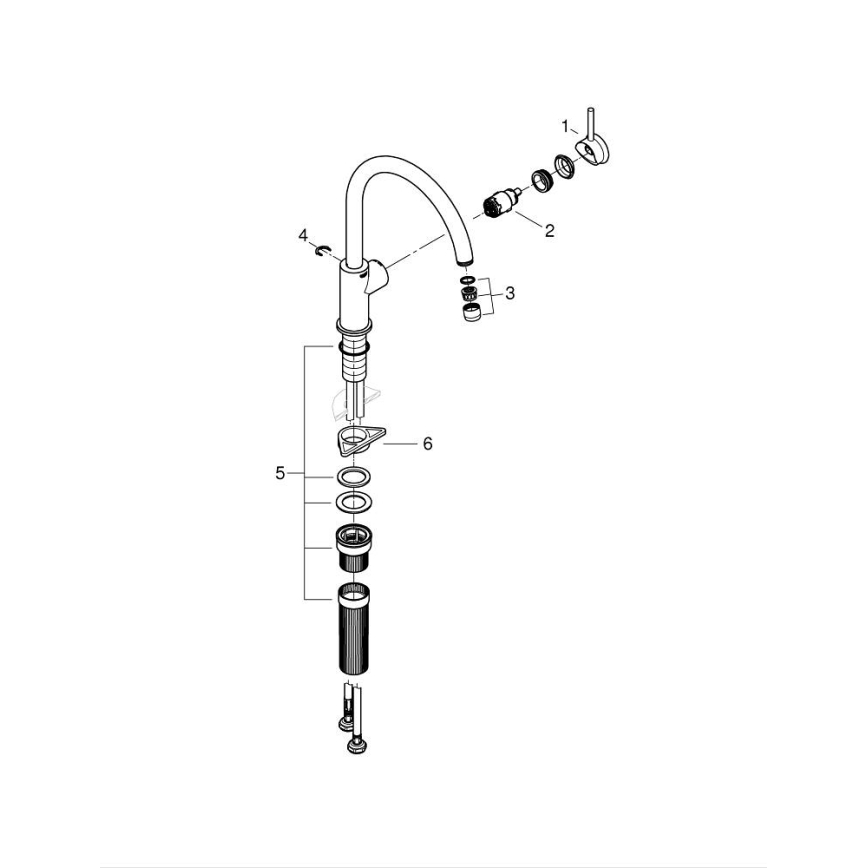 GROHE 31553001 - Küchenarmatur START CLASSIC, glänzender Chrom