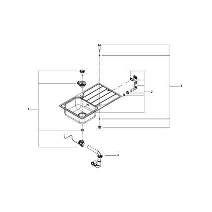 GROHE 31571SD1 - Küchenspüle K500 860 × 500 mm Edelstahl