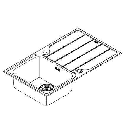 GROHE 31571SD1 - Küchenspüle K500 860 × 500 mm Edelstahl