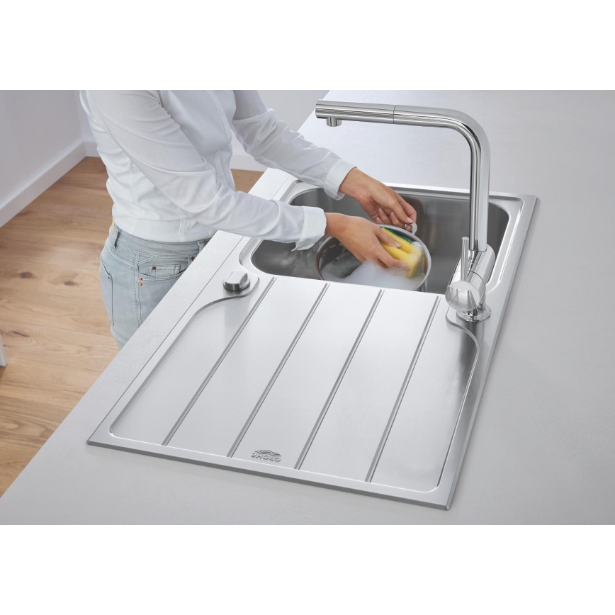 GROHE 31571SD1 - Küchenspüle K500 860 × 500 mm Edelstahl