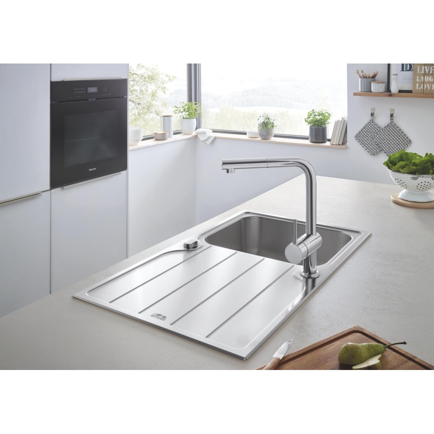 GROHE 31571SD1 - Küchenspüle K500 860 × 500 mm Edelstahl