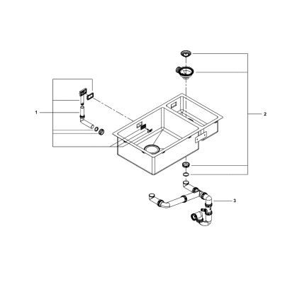 GROHE 31575SD1 - Küchenspüle K700U 760 × 450 mm Edelstahl