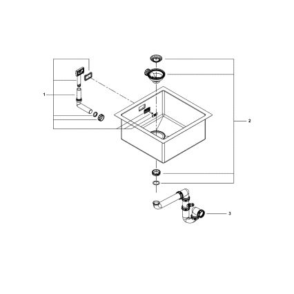 GROHE 31578SD1 - Küchenspüle K700 464 x 464 x 200 Edelstahl