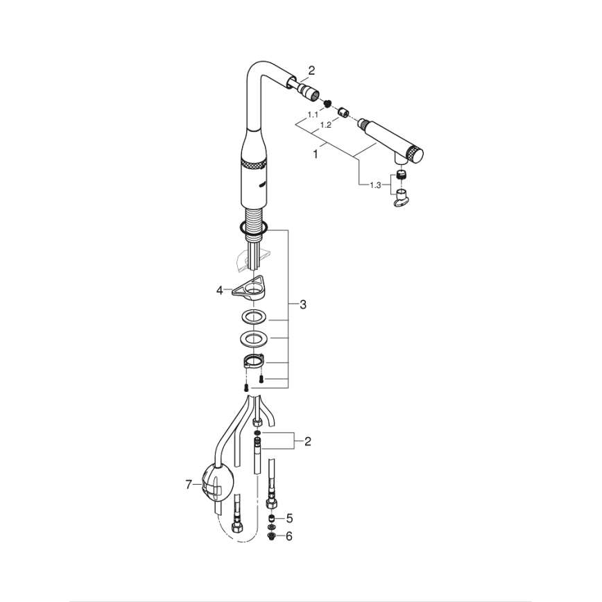 GROHE 31615000 - Spültischarmatur ESSENCE SMARTCONTROL 366 mm, glänzender Chrom