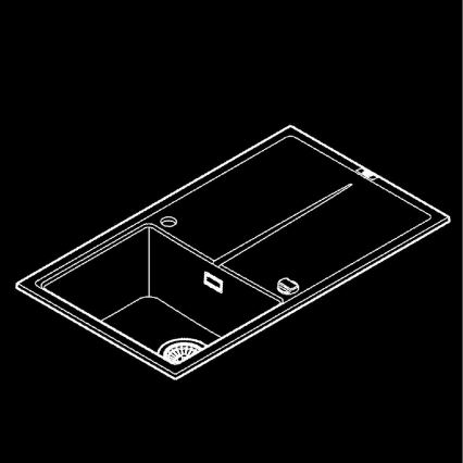 GROHE 31640AP0 - Komposit-Spüle K400 860 × 500 mm Granit/Schwarz