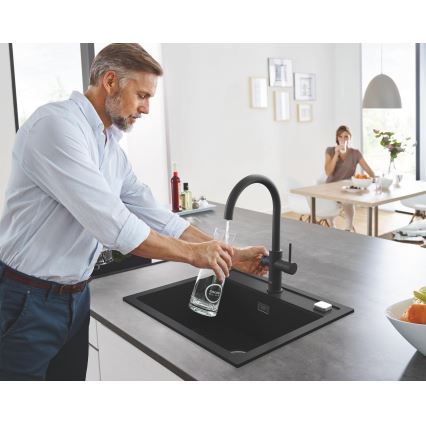 GROHE 31651AP0 - Kompositspüle K700 560 × 510 mm schwarz