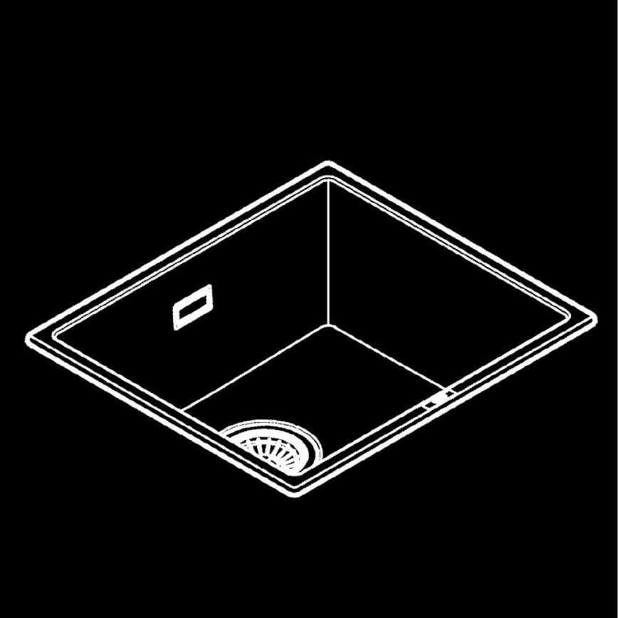 GROHE 31653AP0 - Kompositspüle K700U 457 × 406 mm schwarz