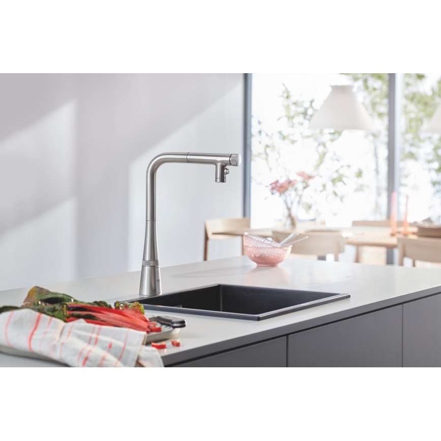 GROHE 31653AP0 - Spüle K700U 457 × 406 mm Stein/Schwarz
