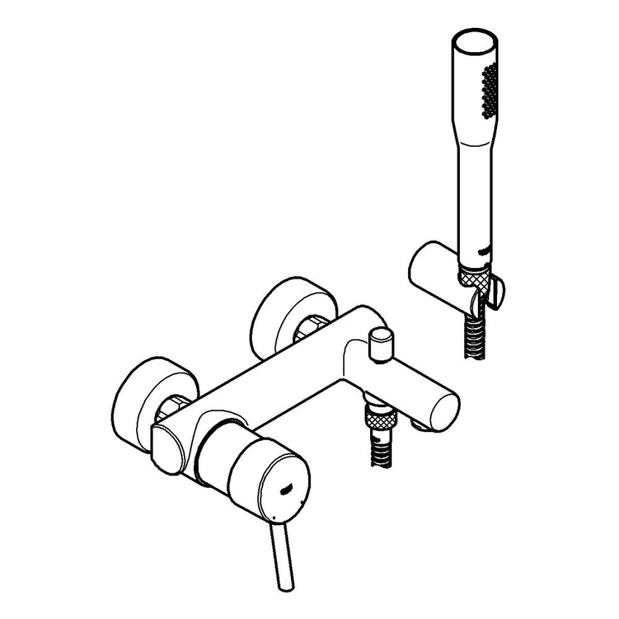 GROHE 32212001 - Badewannen-Set mit Armatur CONCETTO, glänzender Chrom