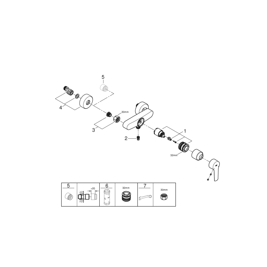 GROHE 322792432 - START Duscharmatur DN 15 schwarz