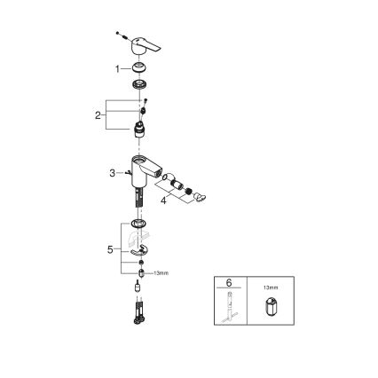 GROHE 32281002 - Bidetarmatur START S, glänzender Chrom