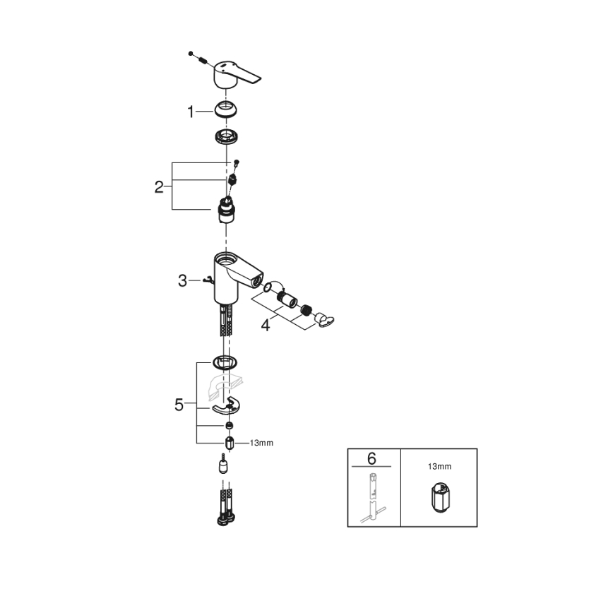 GROHE 32281002 - Bidetarmatur START S, glänzender Chrom