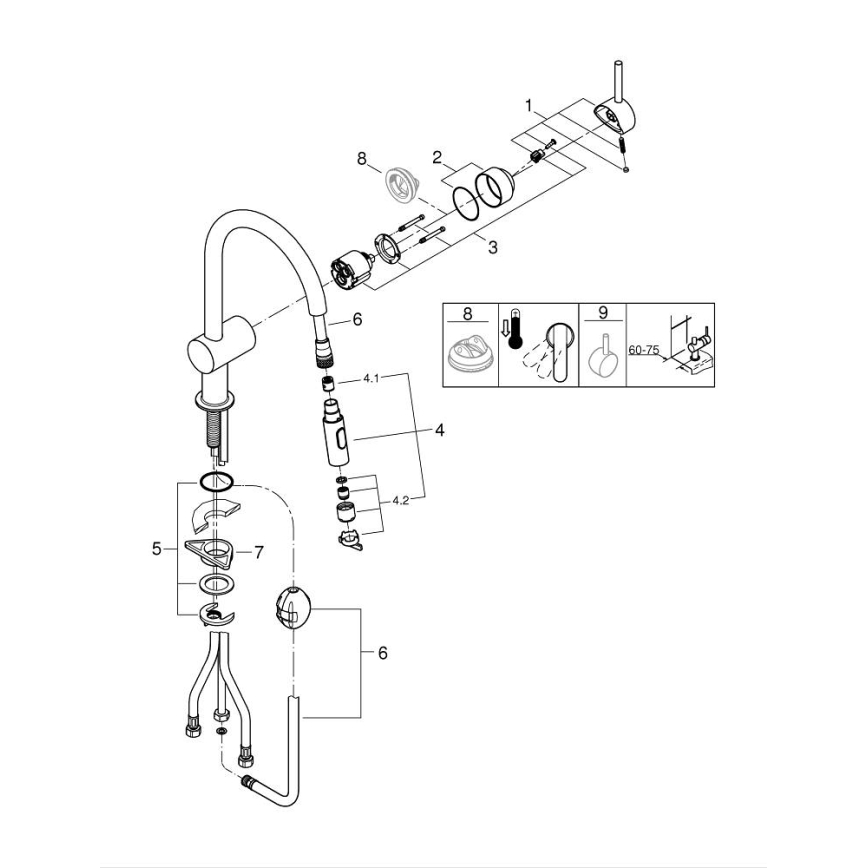 GROHE 32321002 - Spültischarmatur A glänzender Chrom