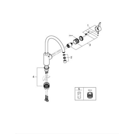 GROHE 32843002 - Spültischarmatur EUROSMART COSMOPOLITAN, glänzender Chrom