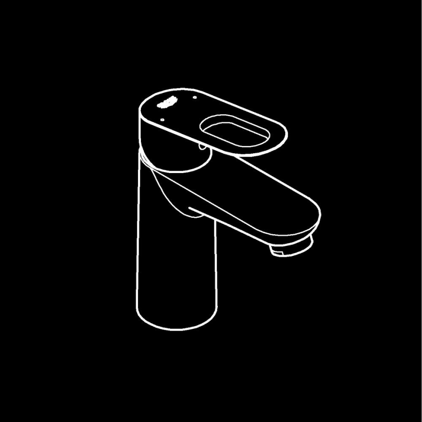 GROHE 32854000 - Waschtischarmatur BAULOOP, glänzender Chrom