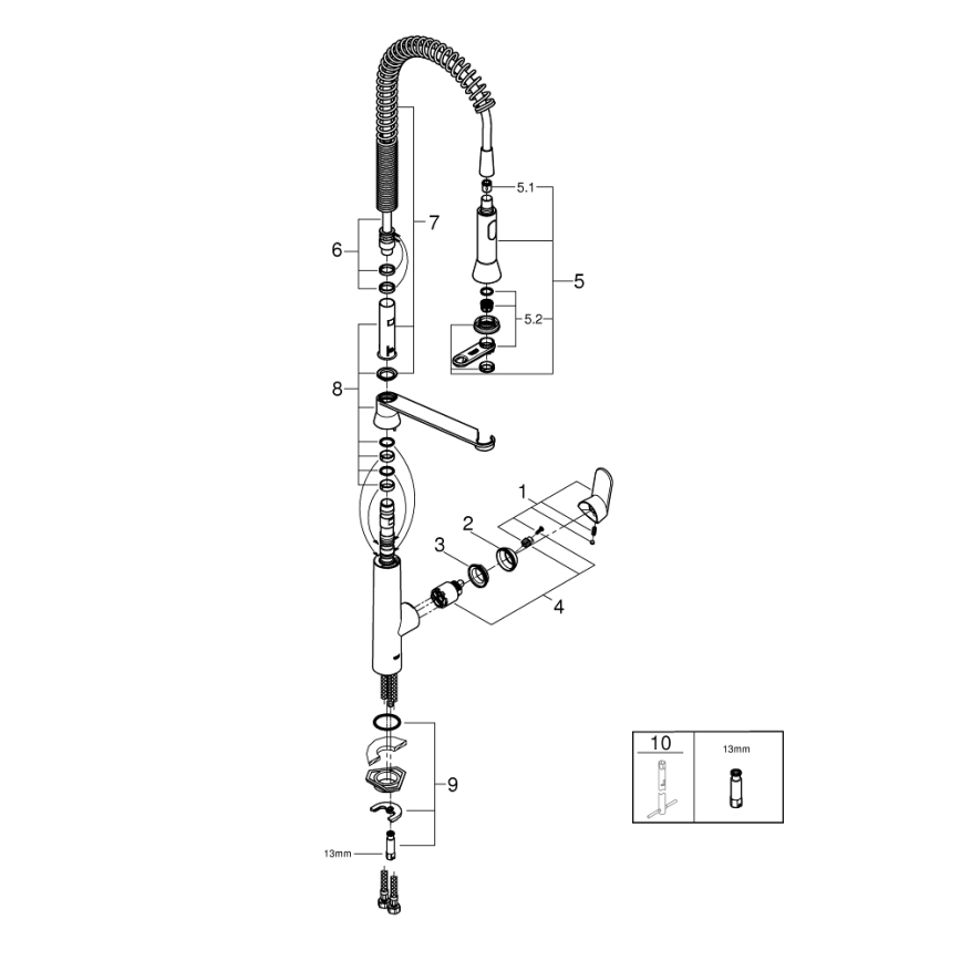 GROHE 32950000 - K7 Küchenarmatur, glänzender Chrom