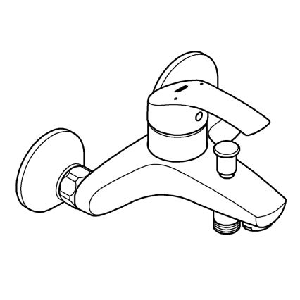 GROHE 33300002 - Badewannenarmatur EUROSMART DN 15 Hochglanz-Chrom