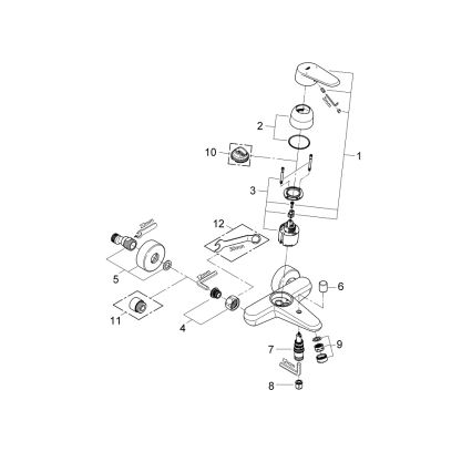 GROHE 33390002 - Badewannenarmatur EURODISC COSMOPOLITAN DN 15, glänzender Chrom