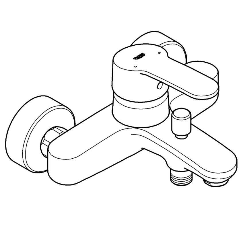 GROHE 33591002 - Wannenarmatur EUROSTYLE COSMOPOLITAN, glänzender Chrom