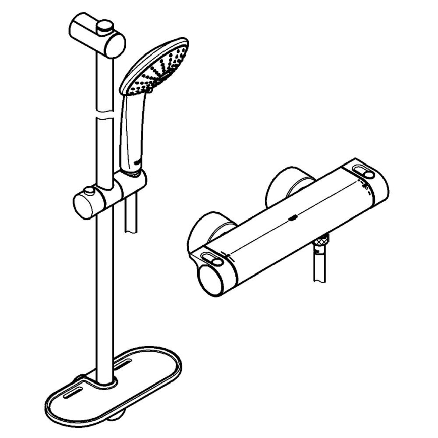 GROHE 34195001 - Thermostat-Armatur GROHTHERM 2000 mit EUPHORIA 110-Set, Chrom