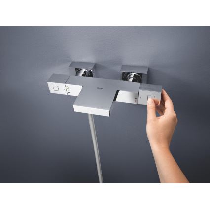 GROHE 34497000 - Thermostat-Badewannenarmatur GROHTHERM CUBE DN 15 glänzender Chrom