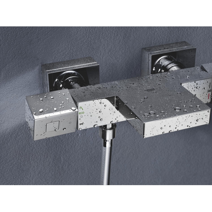 GROHE 34497000 - Thermostat-Badewannenarmatur GROHTHERM CUBE DN 15 glänzender Chrom