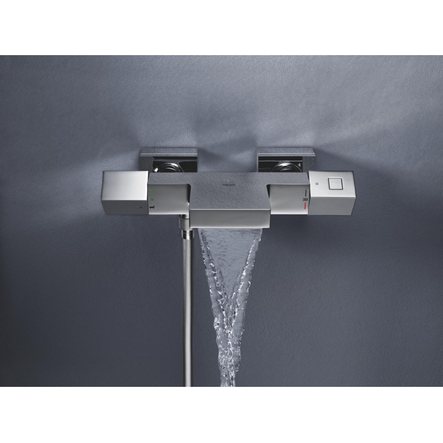 GROHE 34497000 - Thermostat-Badewannenarmatur GROHTHERM CUBE DN 15 glänzender Chrom