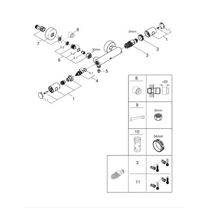 GROHE 34773000 - Thermostat-Duscharmatur PRECISION GET DN 15, glänzender Chrom