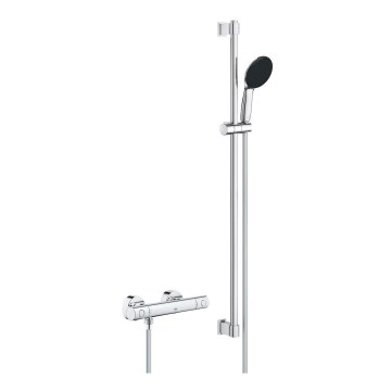 GROHE 34857000 - Duschgarnitur mit Thermostatarmatur PRECISION GET 12” glänzender Chrom