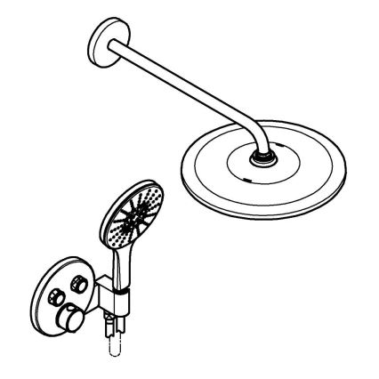 GROHE 34877000 - Duschsystem VITALIO RAIN MONO 310 glänzender Chrom