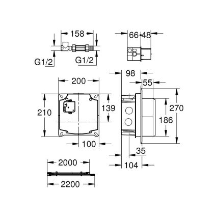 GROHE 36264001 - Unterputz-Einbausystem ESSENSE E, glänzender Chrom