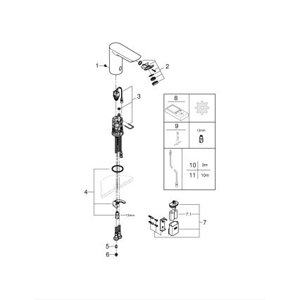 GROHE 36452000 - Infrarot-elektronische Waschtischarmatur BAU COSMOPOLITAN E Chrom