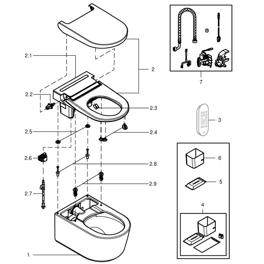 GROHE 36507SH0 - Dusch-WC SENSIA 600 × 387 × 403 mm Keramik/weiß
