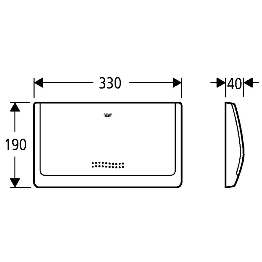 GROHE 37053SH0 - Betätigungsplatte CLASSIC 330 × 190 mm weiß