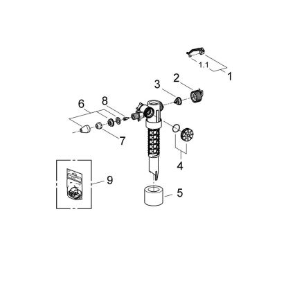GROHE 37095000 - Füllventil 38” glänzender Chrom
