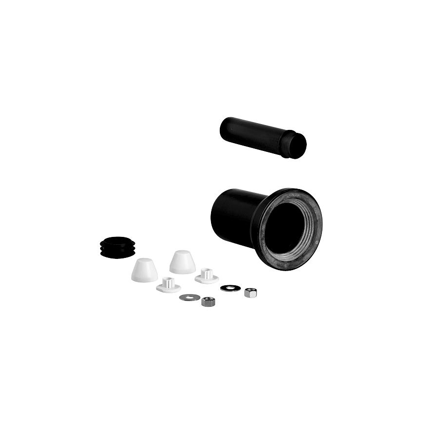 GROHE 37311K00 - Zulauf- und Ablaufgarnitur für WC 150 mm schwarz